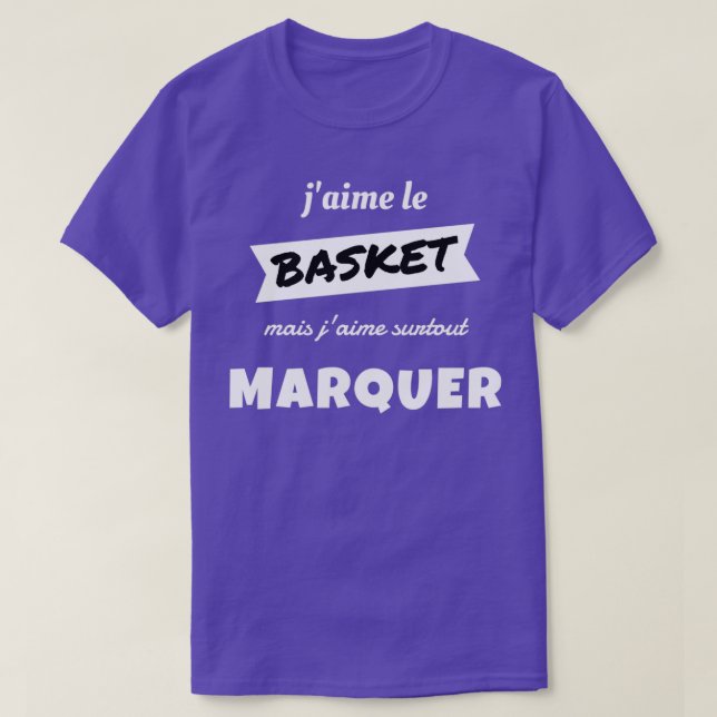 I like BASKETBALL but I especially like TO MARK T-Shirt (Design Front)