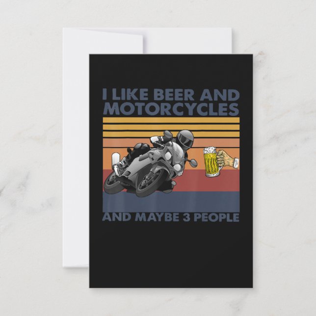 I Like Beer And Motorcycles - Motorcycles Gift (Front)
