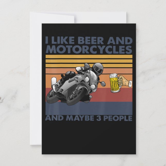I Like Beer And Motorcycles - Motorcycles Gift (Front)