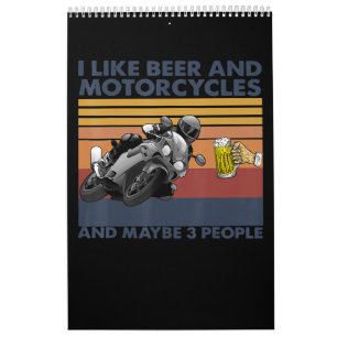 I Like Beer And Motorcycles - Motorcycles Gift Calendar