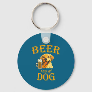 I Like Beer And My Dog Beer And Dogs Funny Dog Quo Key Ring