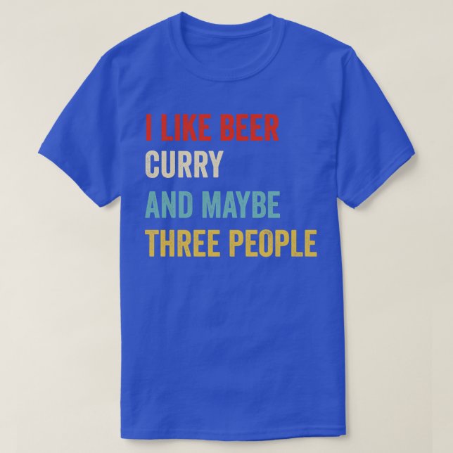 I Like Beer Curry T-Shirt (Design Front)