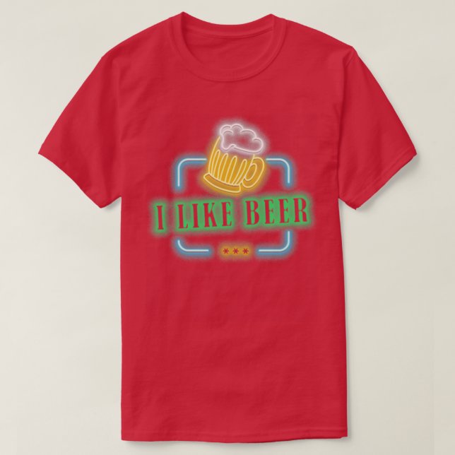 I like beer design T T-Shirt (Design Front)