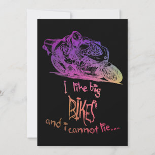 I Like Big Bikes And I Cannot Lie, Men's motorbike Holiday Card