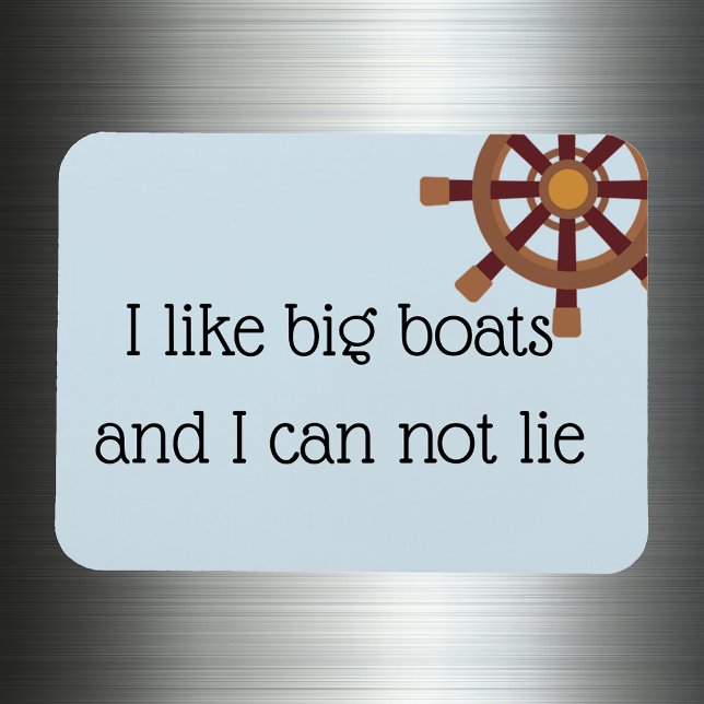 I Like Big Boats Stateroom Funny Cruise Door Magnet (Creator Uploaded)