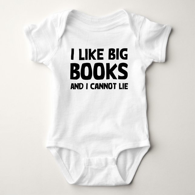 I Like Big Books Baby Bodysuit (Front)