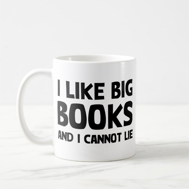 I Like Big Books Coffee Mug (Left)
