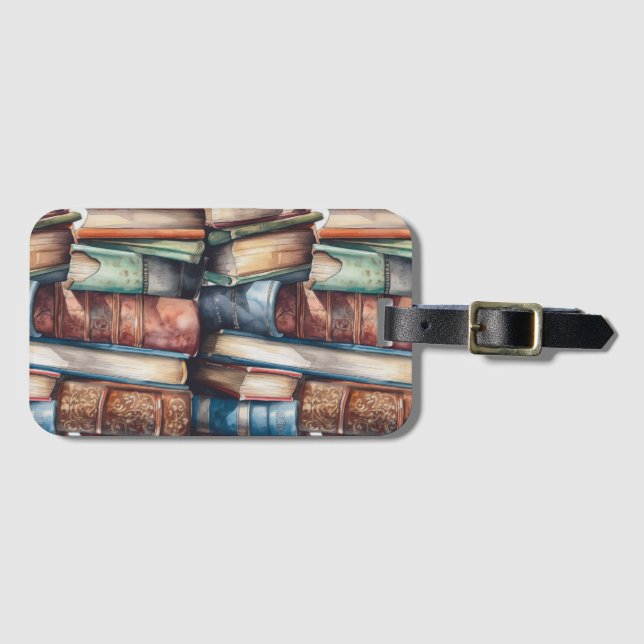 I like big books luggage tag (Front Horizontal)