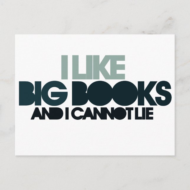 I Like Big Books Postcard (Front)