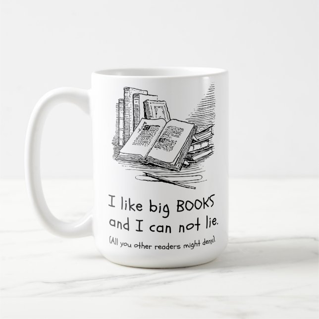 I like big books | Writer Mug | Reader Mug  (Left)
