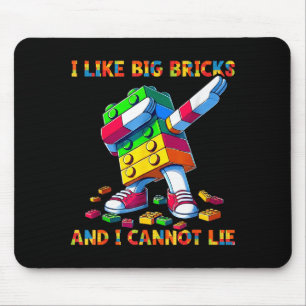 I Like Big Bricks & I Can't Lie Funny Master B Mouse Mat