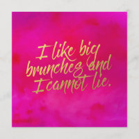 I Like Big Brunches Invitation Pearl Shimmer Paper