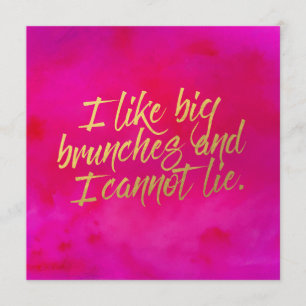 I Like Big Brunches Invitation Pearl Shimmer Paper