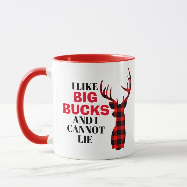 I like BIG BUCKS Funny Hunting Mug (Left)