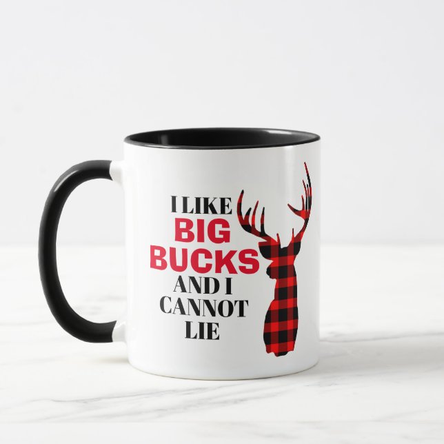 I like BIG BUCKS Funny Hunting Mug (Left)