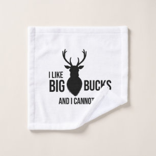 I like big bucks,hunting lover,funny gift idea bath towel set