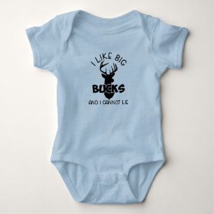 I Like Big Bucks & I Cannot Lie Baby Bodysuit