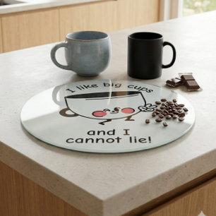  I Like Big Cups – Funny Glass Cutting Board