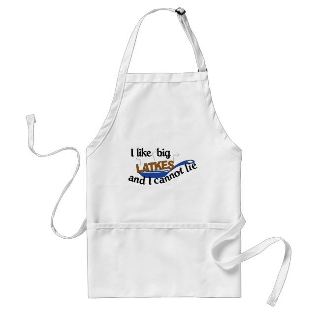 I Like Big Latkes Funny Hanukkah Apron (Front)