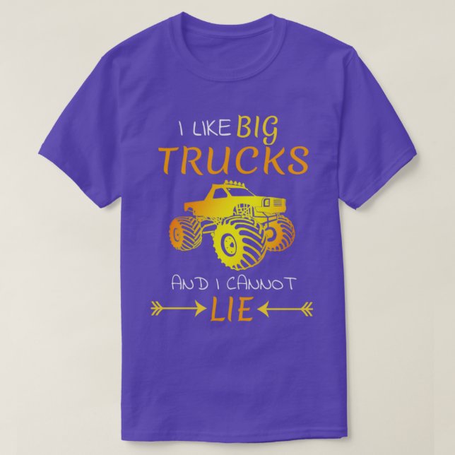 I like big monster trucks T-Shirt (Design Front)