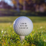 I Like Big Putts and Can Not Lie Funny Golf Balls<br><div class="desc">This design was created though digital art. It may be personalized in the area provide or customizing by choosing the click to customize further option and changing the name, initials or words. You may also change the text color and style or delete the text for an image only design. Contact...</div>