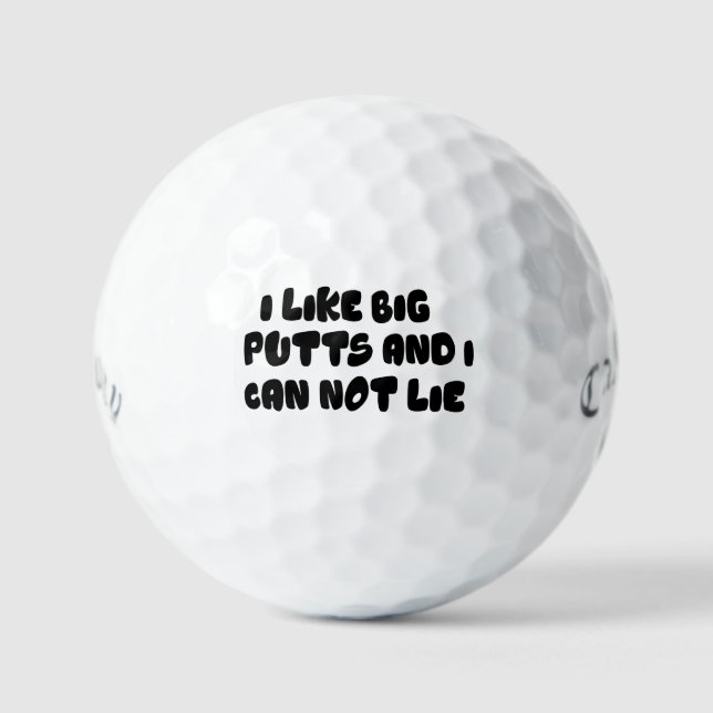 I Like Big Putts Golf Balls - Funny Golf Puns (Front)