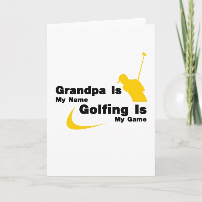 I Like Big Putts & I Cannot Lie Golf Funny Golfing Card (Front)