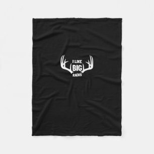 I Like Big Racks Deer Buck Hunters Bow Hunting Gif Fleece Blanket