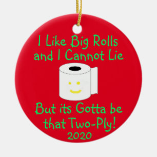 I Like Big Rolls and I cannot lie Ceramic Tree Decoration