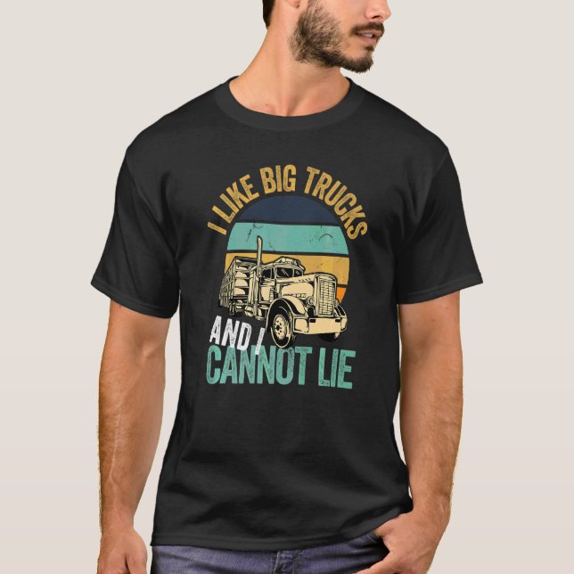 I Like Big Trucks And I Cannot Lie Semi Truck  Kid T-Shirt (Front)