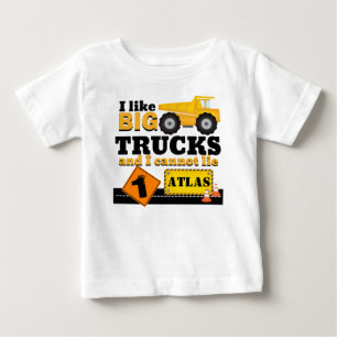 I like Big Trucks Construction Birthday Shirt