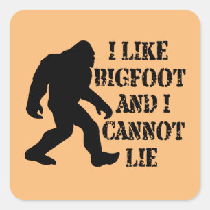 I like Bigfoot and I cannot Lie Square Sticker