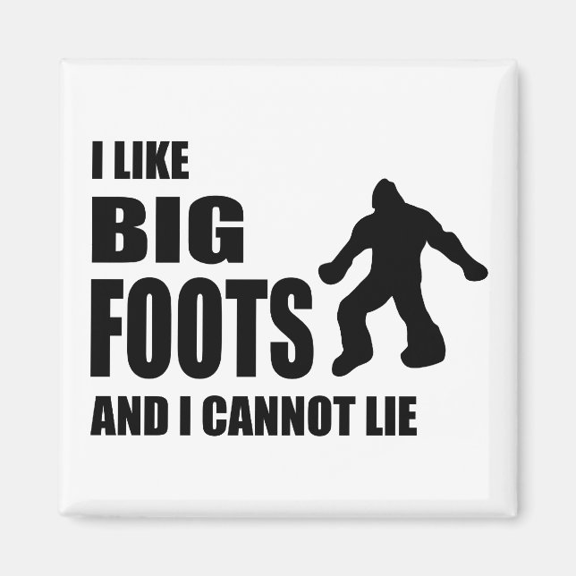 I Like Bigfoots and I Cannot Lie Magnet (Front)