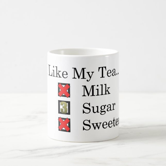 I Like...  Black Tea with 3 Sugars Coffee Mug (Center)