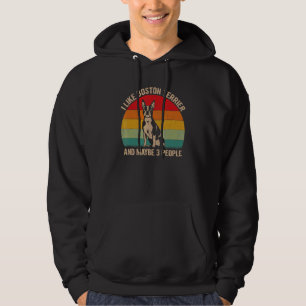 I Like Boston Terrier And Maybe 3 People Dog Graph Hoodie