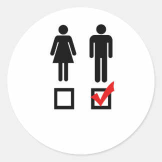 I Like boys Classic Round Sticker