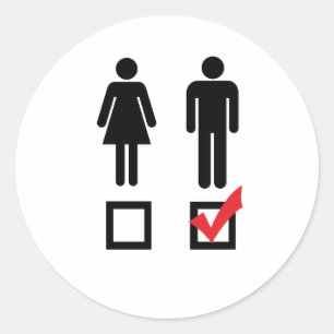 I LIKE BOYS CLASSIC ROUND STICKER