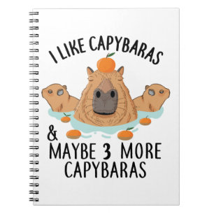 I like Capybaras and maybe 3 people Funny Baby Notebook