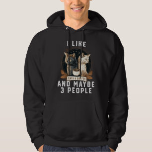I Like Cats And Coffee And Maybe 3 People Cat Dad Hoodie