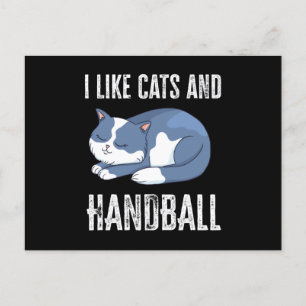 I like Cats and Handball Gift Postcard