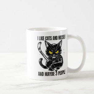 I Like Cats And Hockey And Maybe 3 People Coffee Mug