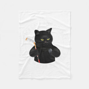 I Like Cats And Hockey And Maybe 3 People Funny Bl Fleece Blanket