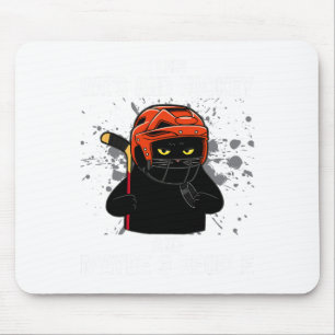 I Like Cats And Hockey And Maybe 3 People Funny Ca Mouse Mat