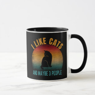 i like cats and maybe 3 people mug