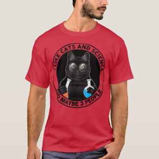 I Like Cats And Science And Maybe 3 People Vintage T-Shirt
