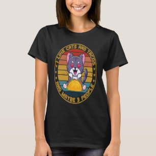 I Like Cats Tacos and Maybe 3 People Mexican Cat T-Shirt