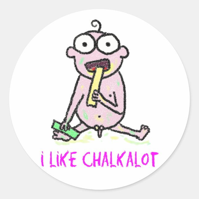 I Like Chalkalot Classic Round Sticker (Front)