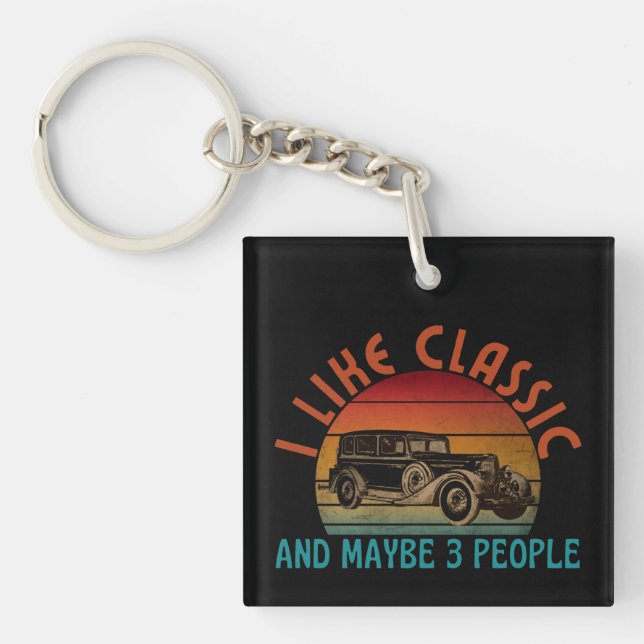 i like classic and maybe 3 people  key ring (Front)