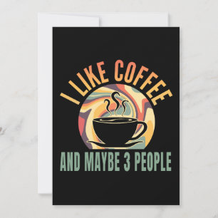 i like coffee and maybe 3 people retro style invitation