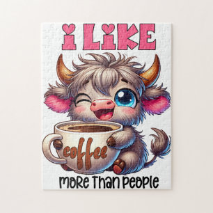 I Like Coffee More Than People  Jigsaw Puzzle